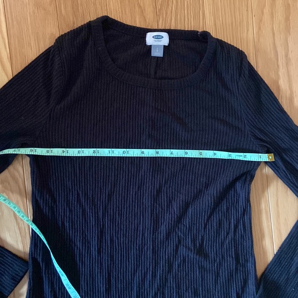 Old navy black cozy ribbed long sleeve t-shirt - Picture 5 of 6